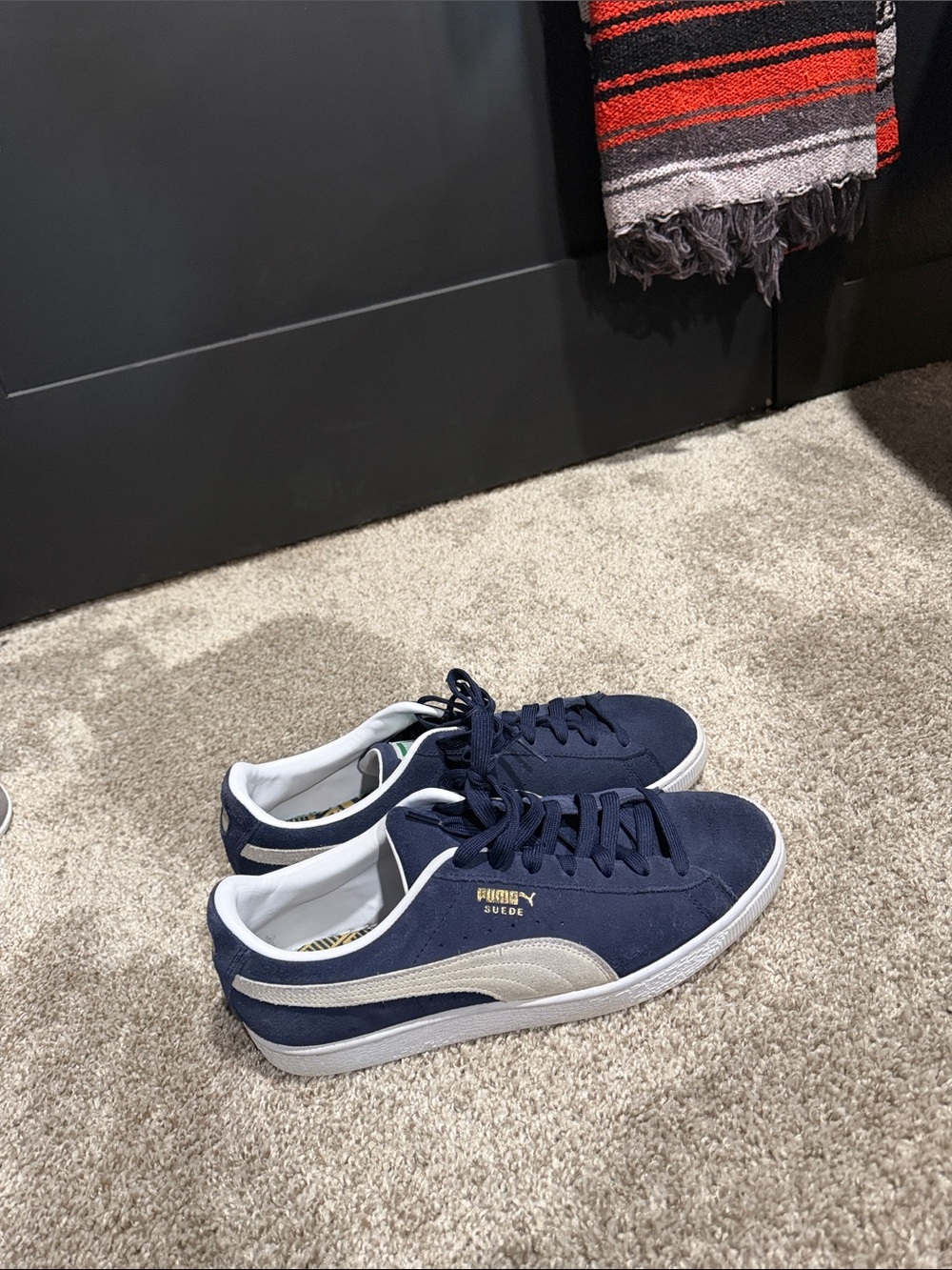Puma Suede Men's Sneakers in Navy and White